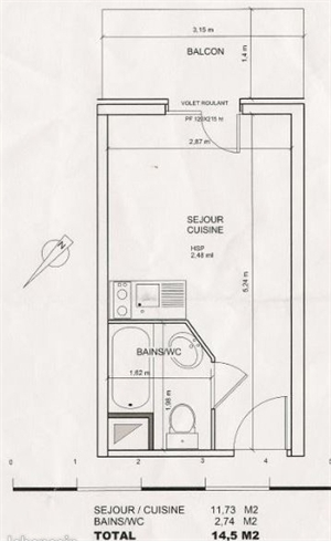 studio à la location -   91100  CORBEIL ESSONNES, surface 14 m2 location studio - UBI465667880